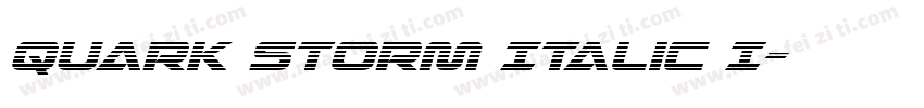 Quark Storm Italic I字体转换